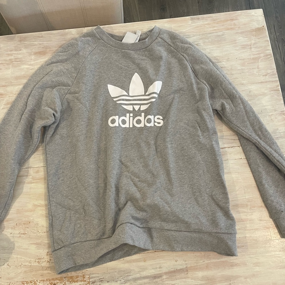 Mens grey adidas crewneck!